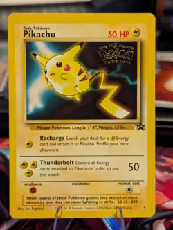 1999 Pokemon TCG Pikachu Black Star Promo (1st Movie WB Stamp) 4/53 WOTC - Image 1