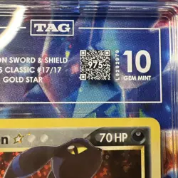 TAG 10 GEM MINT UMBREON GOLD STAR 17 2021 Pokemon Celebrations psa - Image 4