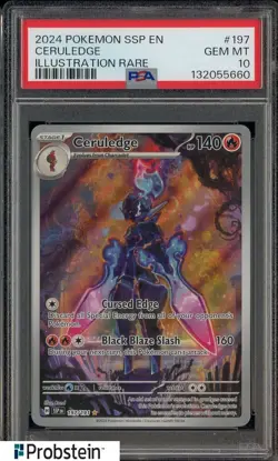 2024 Pokemon SSP EN Illustration Rare #197 Ceruledge PSA 10 GEM MINT - Image 1