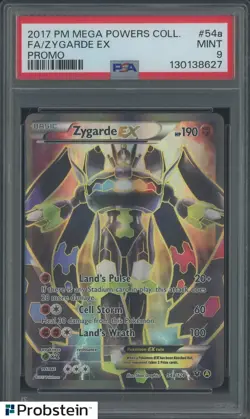 2017 Pokemon Mega Powers Collection Promo #54a FA Zygarde EX PSA 9 MINT - Image 1