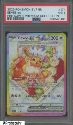 2025 Pokemon SVP En Pre Super Premium Collection #174 Eevee Ex PSA 9 MINT - Image 1