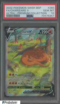 2022 Pokemon SWSH BSP Ultra Premium Collection #260 FA Charizard V PSA 10 - Image 1