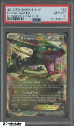 2012 Pokemon B & W Dragon Exalted #85 Rayquaza EX PSA 10 GEM MINT - Image 1