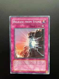 Yugioh Release From Stone Common GLAS-EN068 1st Edition Damaged - Image 1