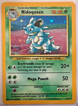 Pokemon Jungle Nidoqueen 7/64 Foil Holo Rare No Symbol WOTC NMM Unplayed 1999 - Image 1
