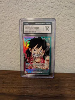 One Piece CCG Monkey.D.Luffy OP01-003 Alternate Art Parallel Romance Dawn - Image 1
