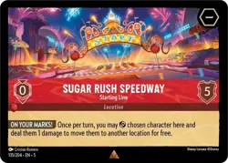1x Sugar Rush Speedway - Starting Line - 135/204 - Rare NM-Mint Disney Lorcana: - Image 1
