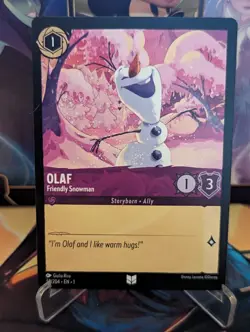 Disney Lorcana Olaf - Friendly Snowman 52/204 Uncommon NM TCG - Image 1