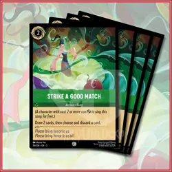 Disney Lorcana TCG: STRIKE A GOOD MATCH x4 Into the Inklands 96/204 - Image 1
