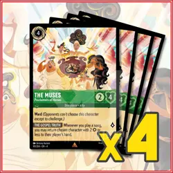 Disney Lorcana TCG: THE MUSES - PROCLAIMERS OF HEROES x4 Ursula's Return Rare - Image 1