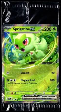 Pokemon TCG Sprigatito ex SVP 087 2024 Scarlet & Violet Sealed Black Star Promo - Image 1