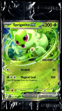 Pokemon TCG Sprigatito ex SVP 087 2024 Scarlet & Violet Sealed Black Star Promo - Image 1