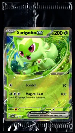 Pokemon TCG Sprigatito ex SVP 087 2024 Scarlet & Violet Sealed Black Star Promo - Image 1