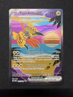 Pokemon TCG Tapu Koko EX Special Illustration Card 247/182 Paradox Rift - Image 1