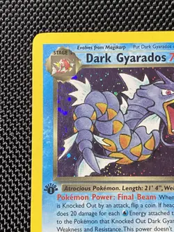 1st Edition Dark Gyarados (8/82) Swirl Team Rocket Set Holo Pokemon Card. MP/LP - Image 2