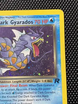 1st Edition Dark Gyarados (8/82) Swirl Team Rocket Set Holo Pokemon Card. MP/LP - Image 3