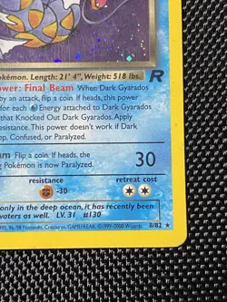 1st Edition Dark Gyarados (8/82) Swirl Team Rocket Set Holo Pokemon Card. MP/LP - Image 4