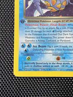 1st Edition Dark Gyarados (8/82) Swirl Team Rocket Set Holo Pokemon Card. MP/LP - Image 5