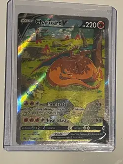 Pokemon TCG Charizard v SWSH260 Sword & Shield Promo Card LP Condition - Image 1