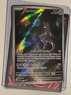 Pokemon Mewtwo TCG SVP 052 Holo Card 151 Promo, Lp Condition Illustration Rare - Image 1