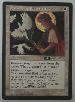 Magic The Gathering MTG SWORD OF PLOWSHARES Promo 6x9 Oversize Jumbo Card! - Image 1