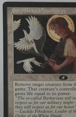 Magic The Gathering MTG SWORD OF PLOWSHARES Promo 6x9 Oversize Jumbo Card! - Image 2