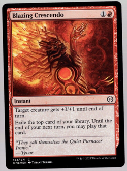 Blazing Crescendo 123/271 Common Foil All Will Be One MTG Near Mint - Image 1