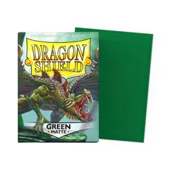 100 Count Pack Dragon Shield Deck Sleeves Protectors - Green Matte - Image 1