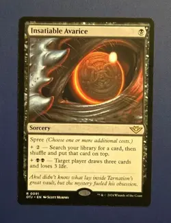 Insatiable Avarice - LP - MTG Outlaws of Thunder Junction OTJ - Image 1