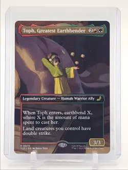 TOPH, GREATEST EARTHBENDER 2025 MTG LAST AIRBENDER ETERNAL RARE 3/3 Q4856 - Image 1