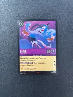 2024 Disney Lorcana Azurite Sea Cold Foil Genie Wish Fulfilled Rare 53/204 BJLZH - Image 1