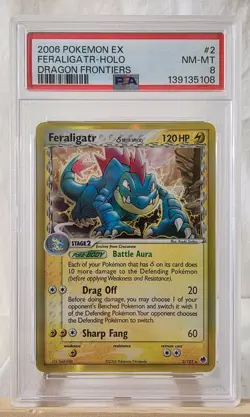 2006 Pokemon EX Dragon Frontiers Feraligatr-Holo #2 PSA NM-MT 8 - Image 1