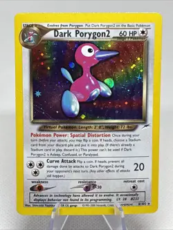 Pokemon Neo Destiny 8/105 Dark Porygon2 2000 Holo Rare Colorless MP READ - Image 5