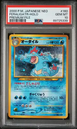 Pokemon PSA 10 Feraligatr #160 Holo Neo Jap 2000 Japanese - Image 1