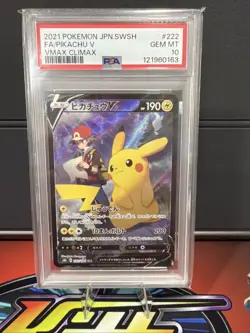 2021 Pokemon PSA 10 Pikachu V FA JPN. SWSH VMax Climax 222/184 CSR - Image 1