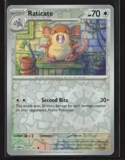 Raticate #020/165 SV: Scarlet & Violet 151 Reverse Holo Pokemon TCG NM/M - Image 1
