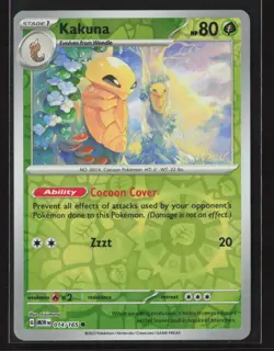 Kakuna #014/165 SV: Scarlet & Violet 151 Reverse Holo Pokemon TCG NM/M - Image 1