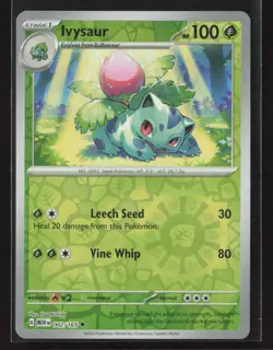 Ivysaur #002/165 SV: Scarlet & Violet 151 Reverse Holo Pokemon TCG NM/M - Image 1