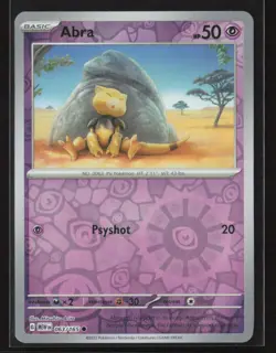 Abra #063/165 SV: Scarlet & Violet 151 Reverse Holo Pokemon TCG NM/M - Image 1