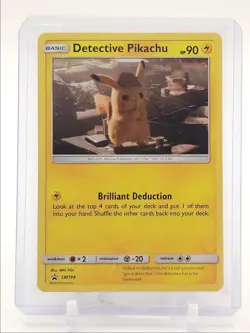DETECTIVE PIKACHU 2019 POKEMON SUN & MOON BLACK STAR PROMO A #SM194 Q5747 - Image 1