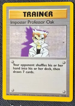 IMPOSTOR PROFESSOR OAK 73/102 R BASE SET POKEMON MP - Image 1