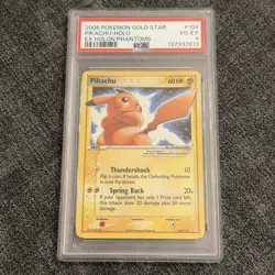 Pokemon Pikachu Gold Star EX Holon Phantoms Holo Ultra Rare #104 PSA 4 VG-EX - Image 1