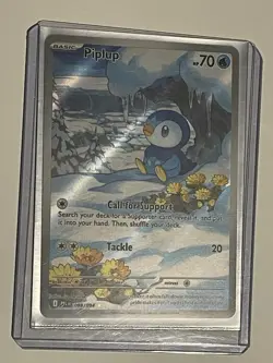 Pokemon TCG Piplup Phantasmal Flames Illustration Rare 98 NM Near Mint - Image 1