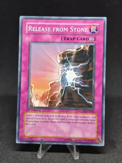 Yu-Gi-Oh! Release from Stone GLAS-EN068 Gladiator's Assault-1st Edition NM - Image 1