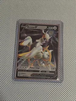 Pokemon TCG - METAL CARD Arceus V 122/172 Ultra-Premium Collection Stamped Promo - Image 1