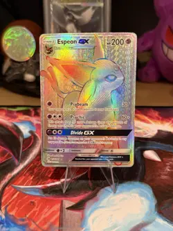 Pokemon Espeon GX Rainbow Secret Rare TCG Card 152/149 Near Mint NM - Image 1