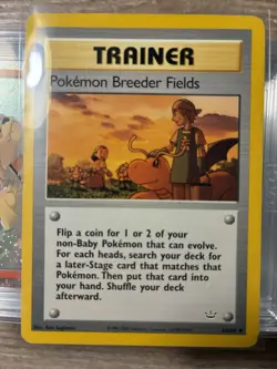 Pokemon Breeder Fields 62/64 Trainer Single Card TCG 2000 - Image 1