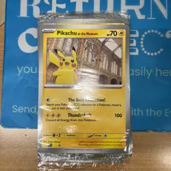 1x Pikachu At The Museum Jumbo Promo Pokemon Card - Image 1