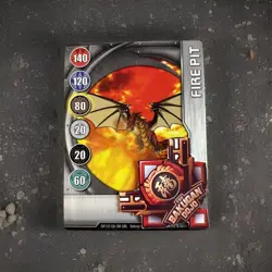 Bakugan Battle Brawlers B1 Fire Pit 🥈Silver Gate Card 1/48 Pyrus Dragonoid - Image 1