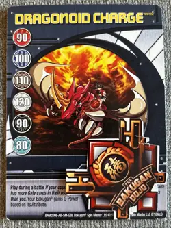 Bakugan New Vestroia Dragonoid Charge 🔵 Blue Ability Card 8/18 McD - Image 2